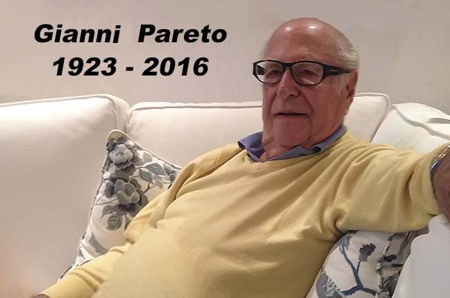 Nota de falecimento: Gianni Maria Attilio Pareto nos deixou neste domingo, aos 92 anos