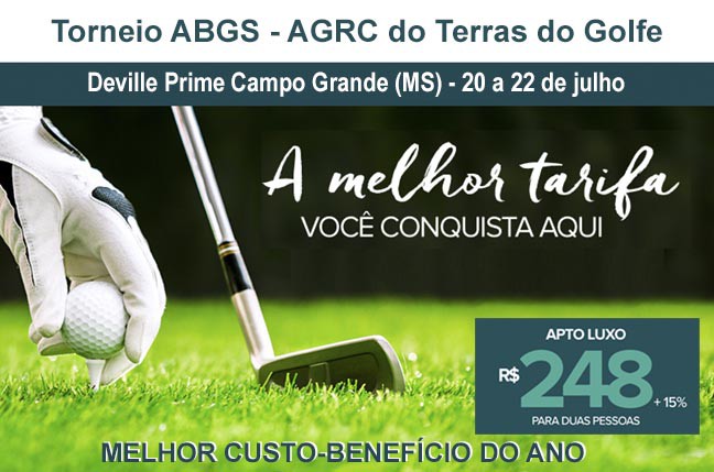 Tarifas especiais para jogar no Torneio ABGS – AGRC do Terras do Golfe, em Campo Grande
