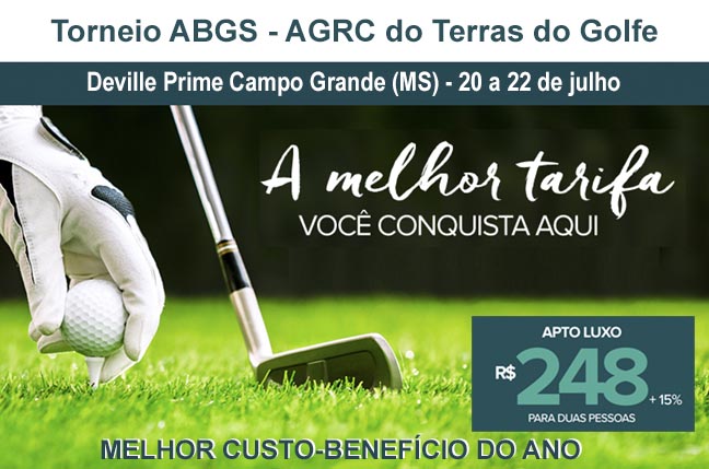 Tarifas especiais para jogar no Torneio ABGS – AGRC do Terras do Golfe, em Campo Grande