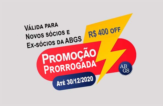 ABGS prorroga promoção para novos e ex-sócios até final de dezembro. Economize R$ 400!