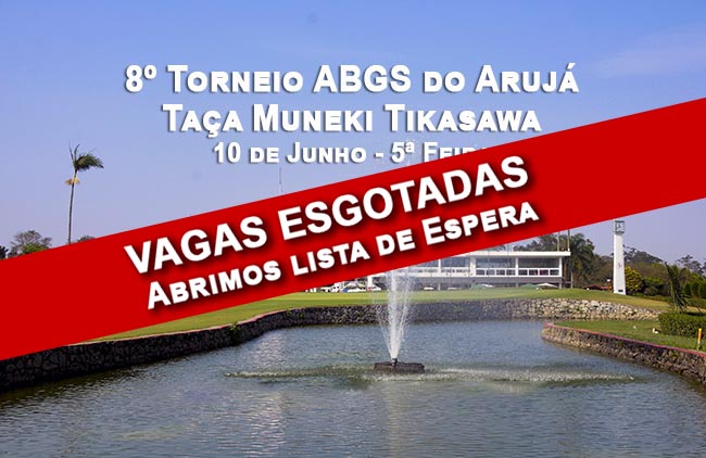 Vagas esgotadas para o Torneio ABGS do Arujá Golf Clube – Taça Muneki Tikasawa