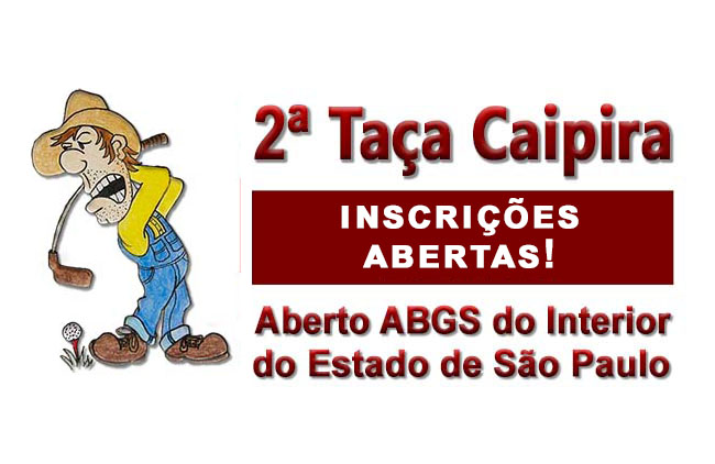 Abertas as inscrições para a Taça Caipira, dias 2 e 3 se setembro, no Damha e no Ipê