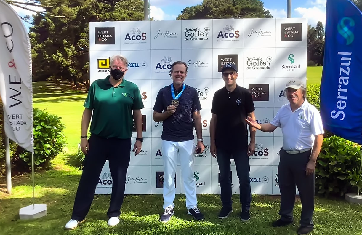 Marcos Semensato, de Bauru, vence de ponta a ponta o Torneio ABGS de Golfe Sênior do Gramado
