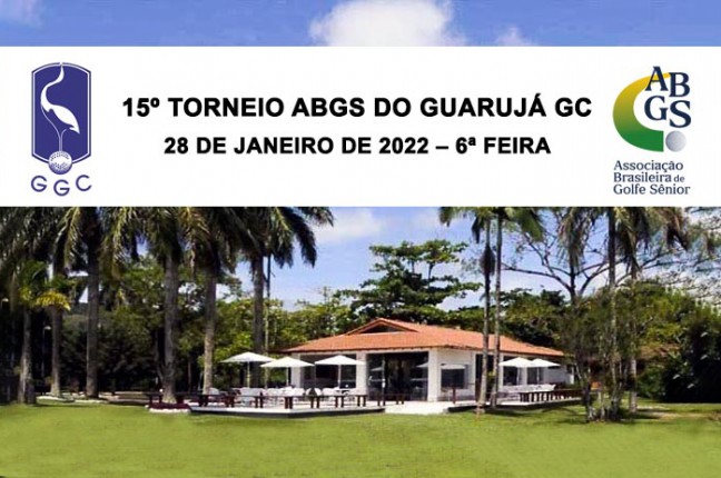 Participe do Torneio ABGS do Guarujá, dia 28 de janeiro, excepcionalmente uma 6ª feira
